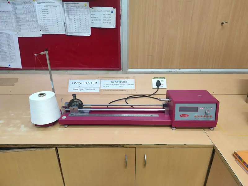 This device is used to check twist on yarns.